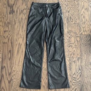 Black Faux Leather Pants -LIKE NEW